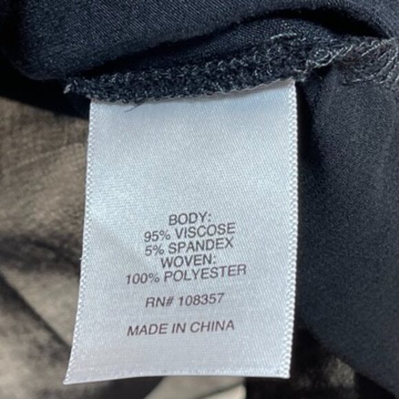 a.n.a. | Black Sheer Panel Long Sleeve Cardigan | Large - Picture 7 of 8